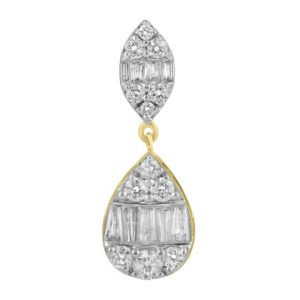 14K 0.48-0.51CT CHARM "PEAR DROP"