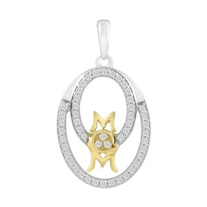 14k 0.10ct Charm "mom"