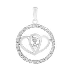 14K 0.11CT CHARM "HEARTS"