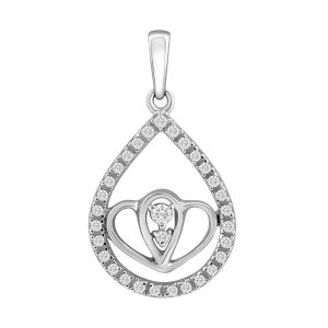 14K 0.091CT CHARM "HEARTS"