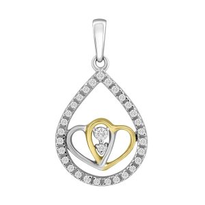 14K 0.098-0.10CT CHARM "HEARTS"