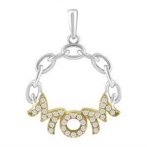 14k 0.10ct Charm "mom"