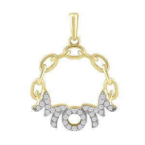 14k 0.10ct Charm "mom"