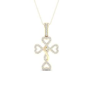 10K 0.15CT CHARM "CROSS"