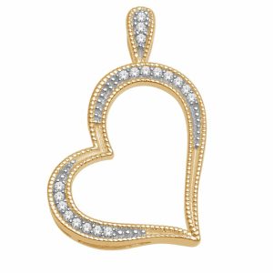 10K 0.05CT CHARM "SINGLE HEART"