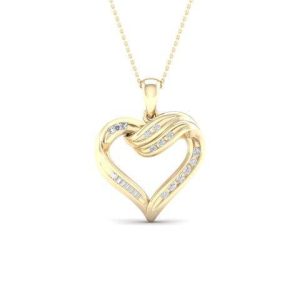 10K 0.12CT CHARM "HEART"