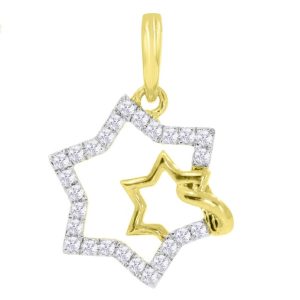 10K 0.22CT CHARM "STARS"