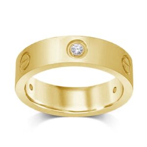 14K 0.16CT D-MACHINE BAND LDS RDS "SIZE 5"