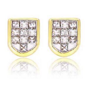 10K 0.46-0.58CT Diamond Earring Princess Cut