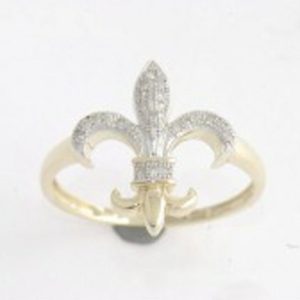 10K 0.10 CT DIAMOND RING "SAINTS"