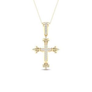 10K 0.05CT CHARM "CROSS"