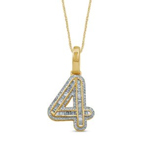 10K 0.42-0.46CT CHARM "NUMBER 4"