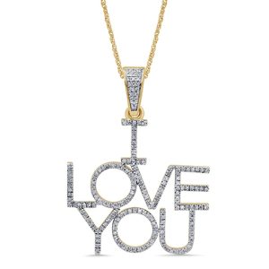 10k 0.38-0.41ct Charm "i Love You"