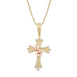 10KT 0.61CT CHARM "CROSS"