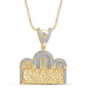 10k 0.96-1.00ct Charm "last Supper"
