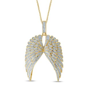 10K 0.55CT CHARM "ANGLE WINGS"