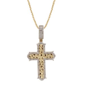 10k 0.47ct Charm "cross"