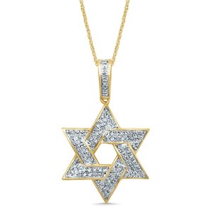 10k 0.24- 0.26ct Charm "star Of David"