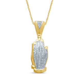 10k 0.24-0.27ct Charm "praying Hand"
