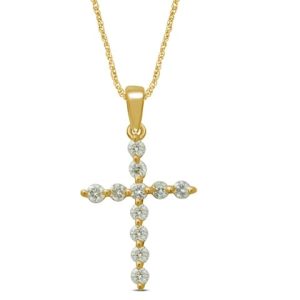 10k 0.24-0.28ct Charm "cross"