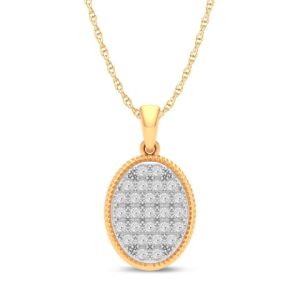 10K 0.17CT CHARM "OVAL CLUSTER"