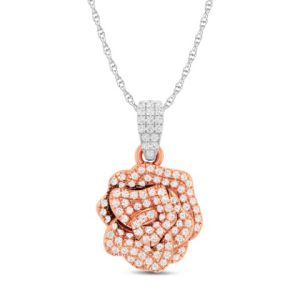 10K 0.13CT CHARM "ROSE"