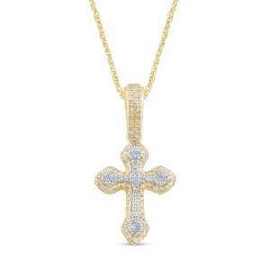 10K 0.15CT CHARM "CROSS"