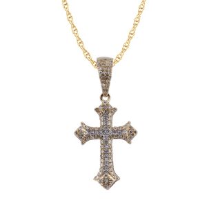 10K 0.15CT CHARM "CROSS"