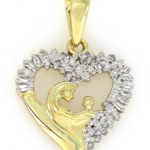 10K 0.14CT CHARM "HEART"
