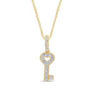 10K 0.15-0.17CT D-PENDANT MEN BAG "KEY"