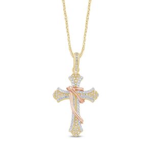 10K 0.15CT CHARM "CROSS"