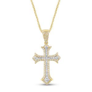 10K 0.17-0.19CT Charm "CROSS"
