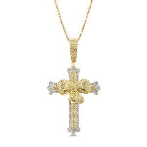10KT 0.89CT CHARM "CROSS"