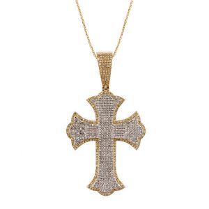 10K 0.89CT CHARM "CROSS"