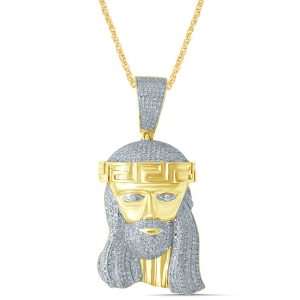 10K 0.95-0.99CT CHARM "JESUS HEAD"