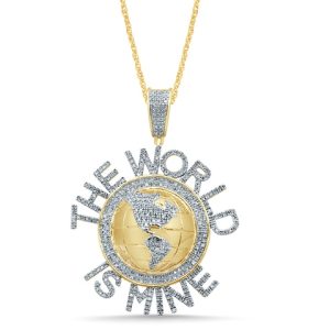 10K 0.88- 0.94CT CHARM "THE WORLD IS MINE"