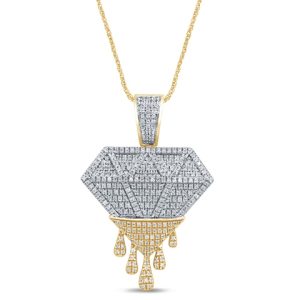 10K0.73-0.80CT CHARM "DRIPPING DIAMOND"