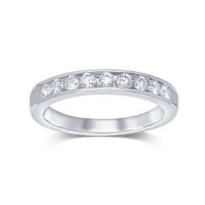 14k 0.47-0.53 Ct Diamond Ring Ladies "channel Setting"