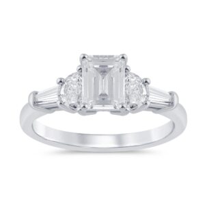 LG - 14K 2.13CT D-RING LDS EME/HFMOON/TPR CERTIFIED EME 1.54