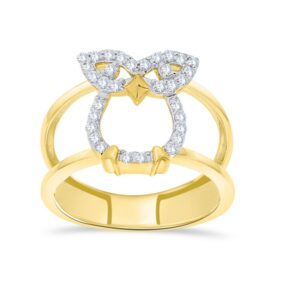 10K 0.25CT D-RING LDS RDS "OWL"