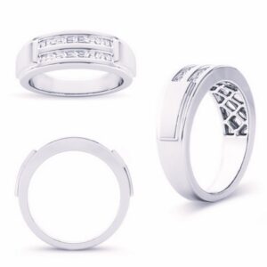 10K 0.20CT D-BAND MEN RDS RHODIUM